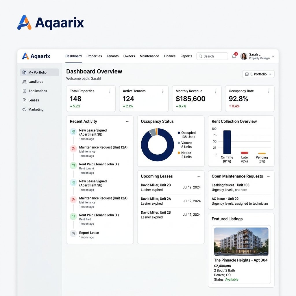 Aqaarix Dashboard
